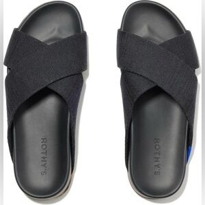 Rothy’s The Weekend Slide Solid Black